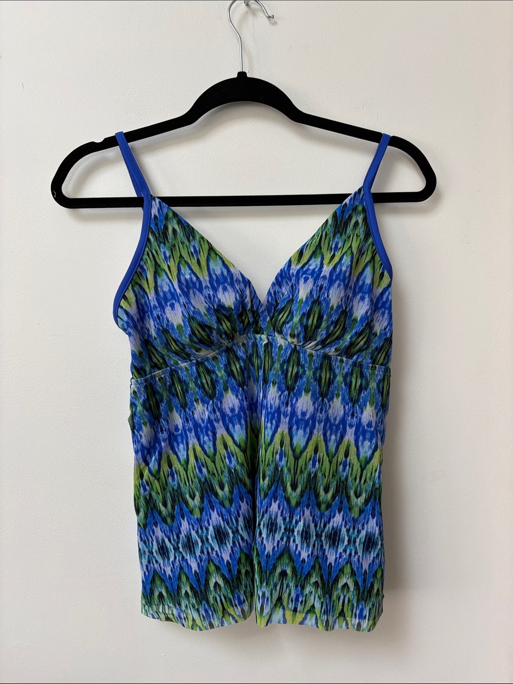 Caribbean Joe RHYTHM NATION Mesh Fly Away Tankini Top,Size 10,NWT